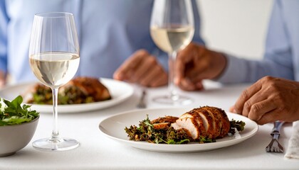 Intimate Thanksgiving Dinner for Two,A cozy and romantic Thanksgiving dinner setting for two guests.