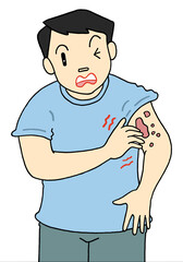 病気・疾患のイラスト - 蕁麻疹・ヘルペス・皮膚疾患