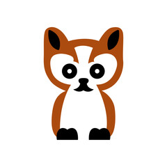 Minimalist Flat Bear Vector Character Suitable for Icons, Apps, and User Interface Elements