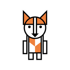 Playful Flat Cartoon Cat Character Illustration Perfect for Branding and Web Graphics