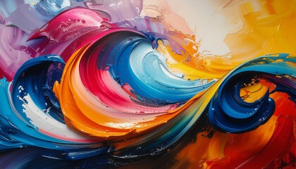 Abstract oil paint background with swirling colors
