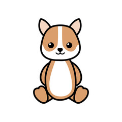 Colorful Flat Bear Vector Artwork with Minimalist Shapes for Digital and Print Designs