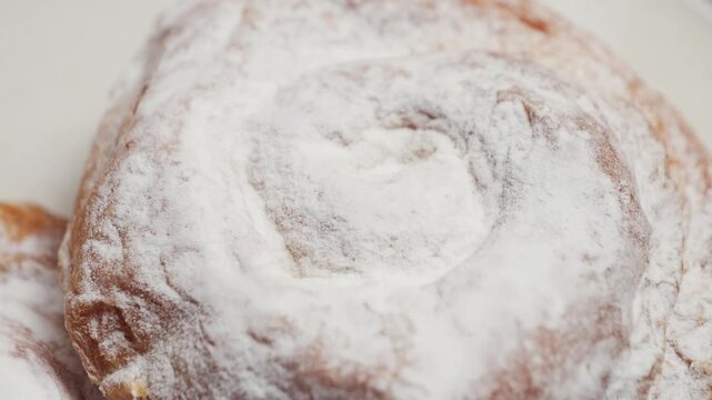 Traditional dessert of Mallorca - Ensaimada. Bun formed by a strip of puff pastry arranged in a spiral.