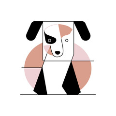 Playful Puppy Vector Art