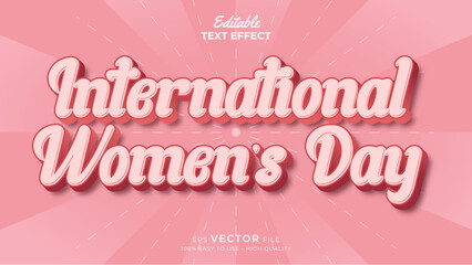 International Women's Day -Editable Text Effect