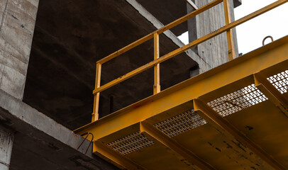 equipment at the construction site of a new building