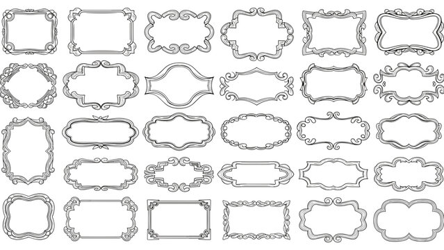 Collection of ornate, vintagestyle picture frames