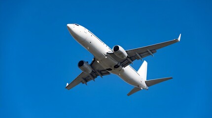 Fototapeta premium Passenger plane under blue sky