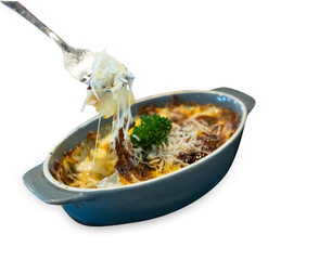 Top view of Lasagna, focus selective