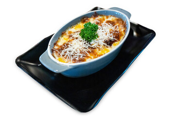 Top view of Lasagna, focus selective