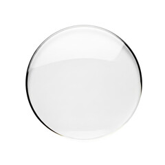 Clear liquid droplet with reflections on black background transparent water