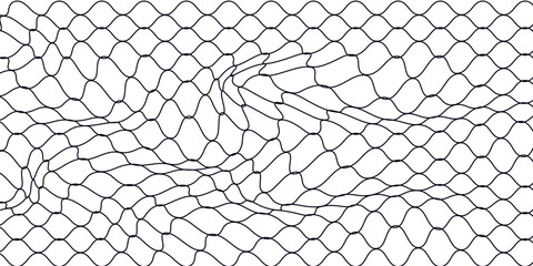 Mesh texture for fishing nets. Seamless pattern for sportswear or soccer goal, volleyball net, basketball hoop, hockey, athletics. Abstract net background for sports. vector © Ubay