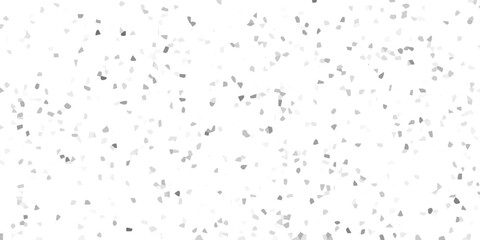 Abstract mosaic pattern of scattered irregular grey and white geometric shapes on a clean white background creating a subtle textured effect