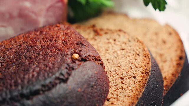 Borodinsky bread is a type of rye bread made from wholemeal rye flour and coriander.