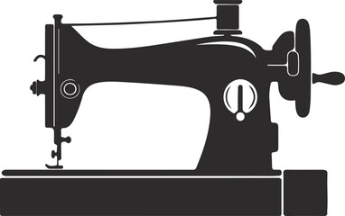 Classic sewing machine silhouette a timeless symbol of craftsmanship and creativity for design projects