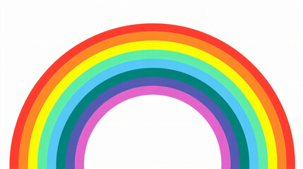Obraz premium Colorful rainbow arc isolated on white background