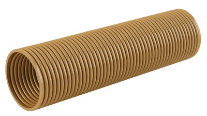 Corrugated Flexible Pipe Isolated on Transparent Background