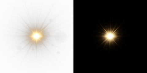 Bright glowing sun with radiant light flare in sky background