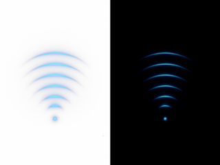 Digital sound wave with flowing energy and dynamic blue curves