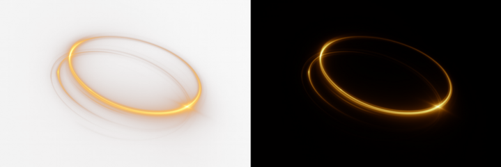 Glowing neon frame with magic LED and bright effects