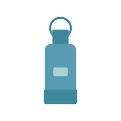 Simple Blue-Green Water Bottle with Handle