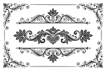 set of decorative elements