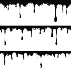 Dripping, paint, silhouette, black, liquid, border, glossy, ink, horror, Halloween, graphic, seamless, splatter, abstract, design, scary, viscous, dripping effect, artistic, decoration