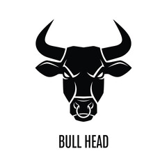 A striking monochrome illustration showcases the powerful head of a bull featuring prominent horns and a determined expression clearly depicted in