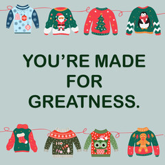 Sticker wish card for this Christmas