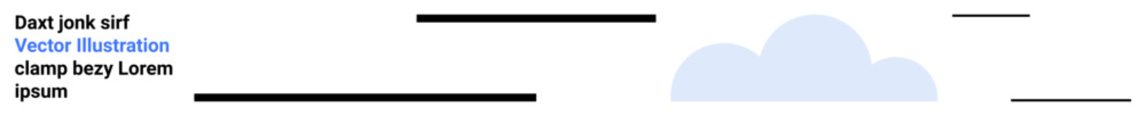 Graphic design, web development, digital layouts, content organization, spacing concepts, data visualization. Light blue cloud with black horizontal lines. Graphic design and web development concept