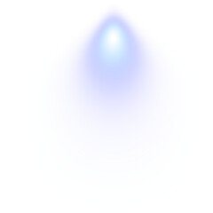 Wide Blue Spotlight Beam Effect Isolated