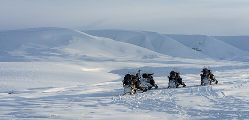 Svalbard. Snowmobile Tour