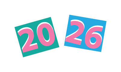 Modern 2026 Number Vector Design