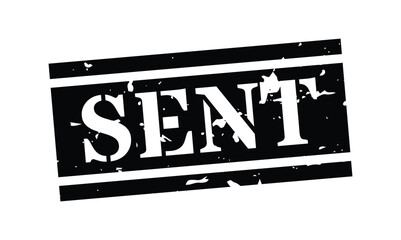 Rectangular Red Sent Stamp Icon