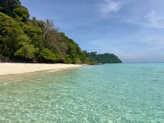 Koh Rok Beach Krabi Thailand – White Sand Tropical Island with Turquoise Water and Palm Trees