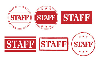 Red Rubber Staff Stamp Collection