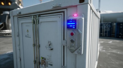 Advanced cargo container with ai temperature control display for efficient storage solutions