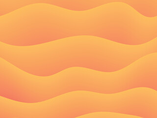 orange gradient wavy abstract background vector design
