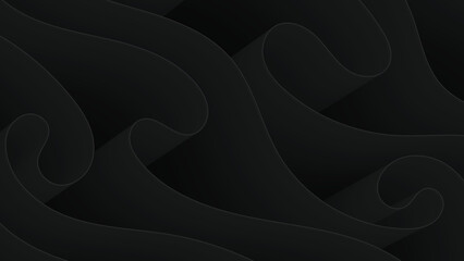 Abstract vector background design with elegant minimalist black gradient wavy lines
