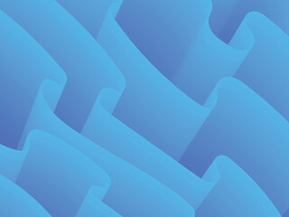 Abstract wavy lines blue gradient background vector design