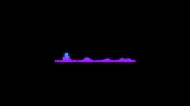 Audio decibel level indicator 3d animation