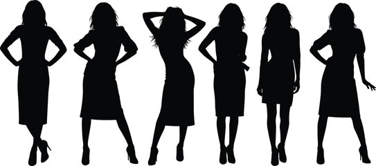 silhouettes of women