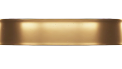Golden Bar Reflecting Light on White Background