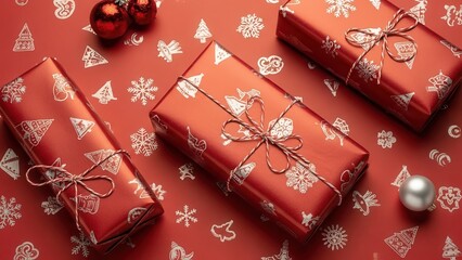 christmas gift wrapping paper texture
