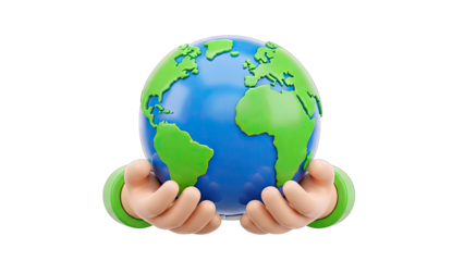 Hands Holding Earth Globe - Save the Planet Concept