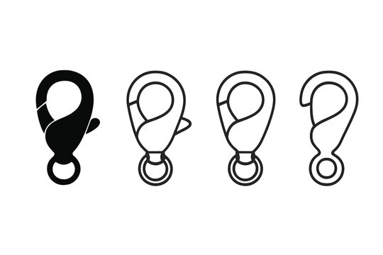 Swivel snap hook and lobster clasp metal hardware for industrial design and fashion accessories