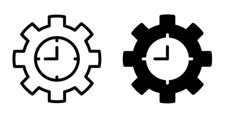 Work and time icon. Concept of time in business