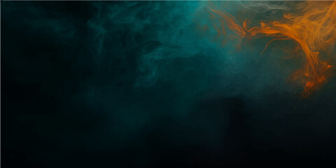 Abstract dark blue smoke texture on a night sky backdrop with bright, swirling motion