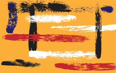 Random Colorful Brush Strokes Background Abstract. Graphic design elements and resources vector art