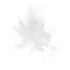 White Snow Powder Puff Explosion Abstract Dark Texture PNG